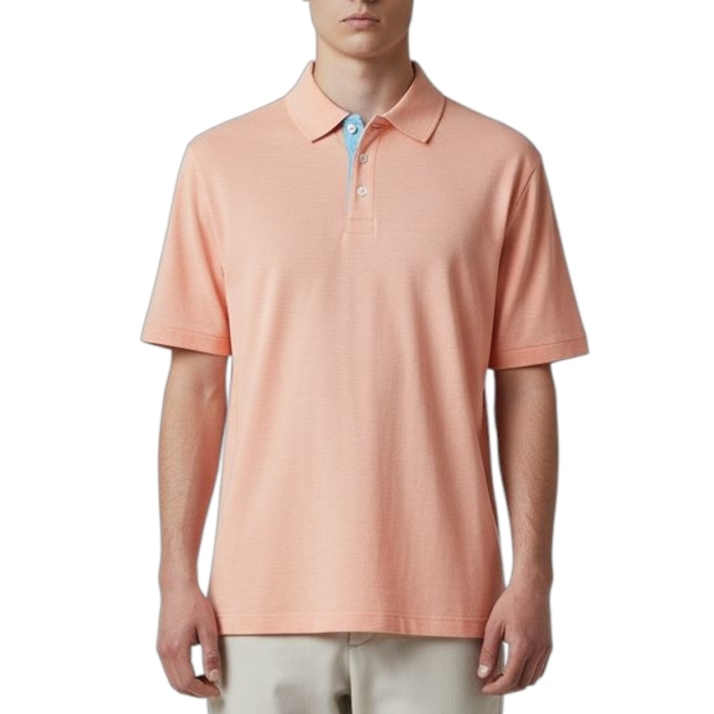 Thomas Sterling NWT Peach All Day Comfort Polo Collar Tee Mens Size S